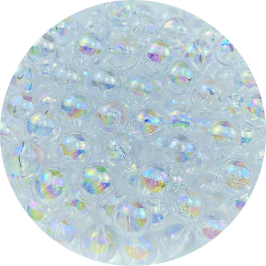 1000pcs Acrylic Round Beads - 6mm AB Colors Craft Beads with Holes for Earring Bracelet Necklace Key Chains Jewelry Making