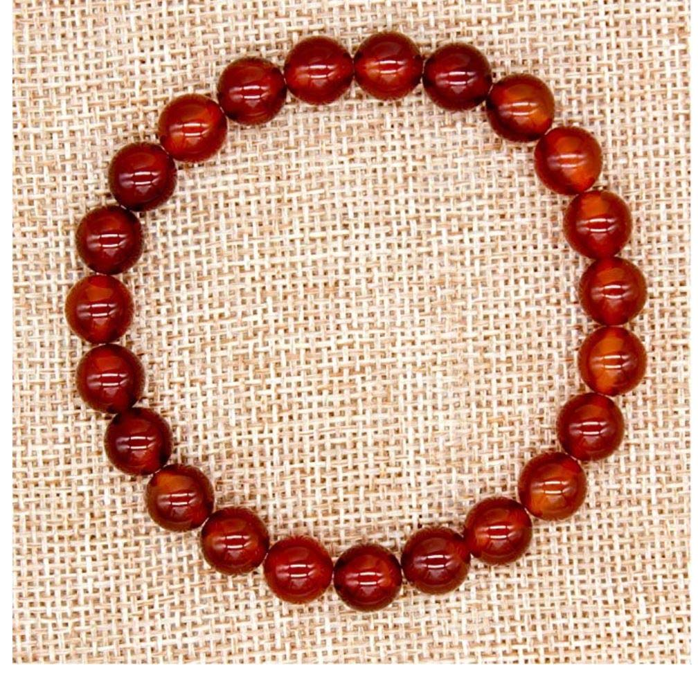 Adabele Real Natural Carnelian Red Agate Bracelet 8 inch Stretch Red Gemstone Beaded Bracelet Chakra Healing Crystal Stone Jewelry Women Mom Gift (Unisex) GB8-C29