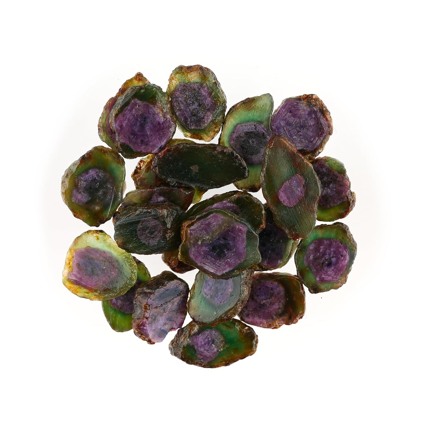 ColouredRocks (100 carats.) RUBY KYANITE Raw Crystals, Raw Stones Slices, Rough Gemstones, Jewelry Making Supply, Cabbing, Polishing, Cutting, DIY, Crafts (20-22 pcs.) (12-15 mm.)