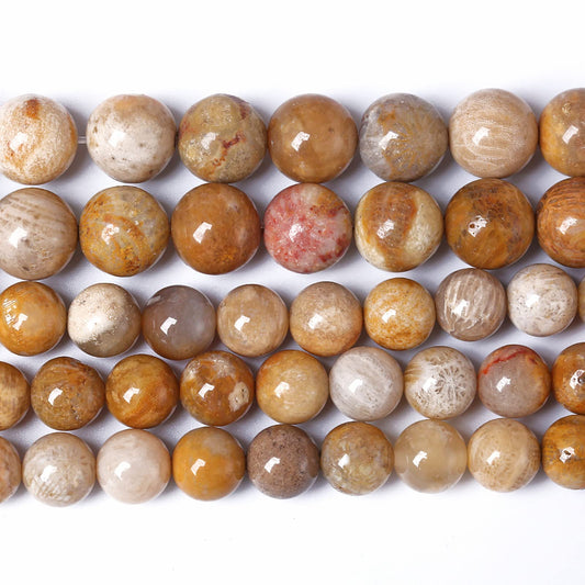 120PCS 6MM Natural Stone Coral Jade Chrysanthemum Beads for Jewelry Making DIY Bracelet