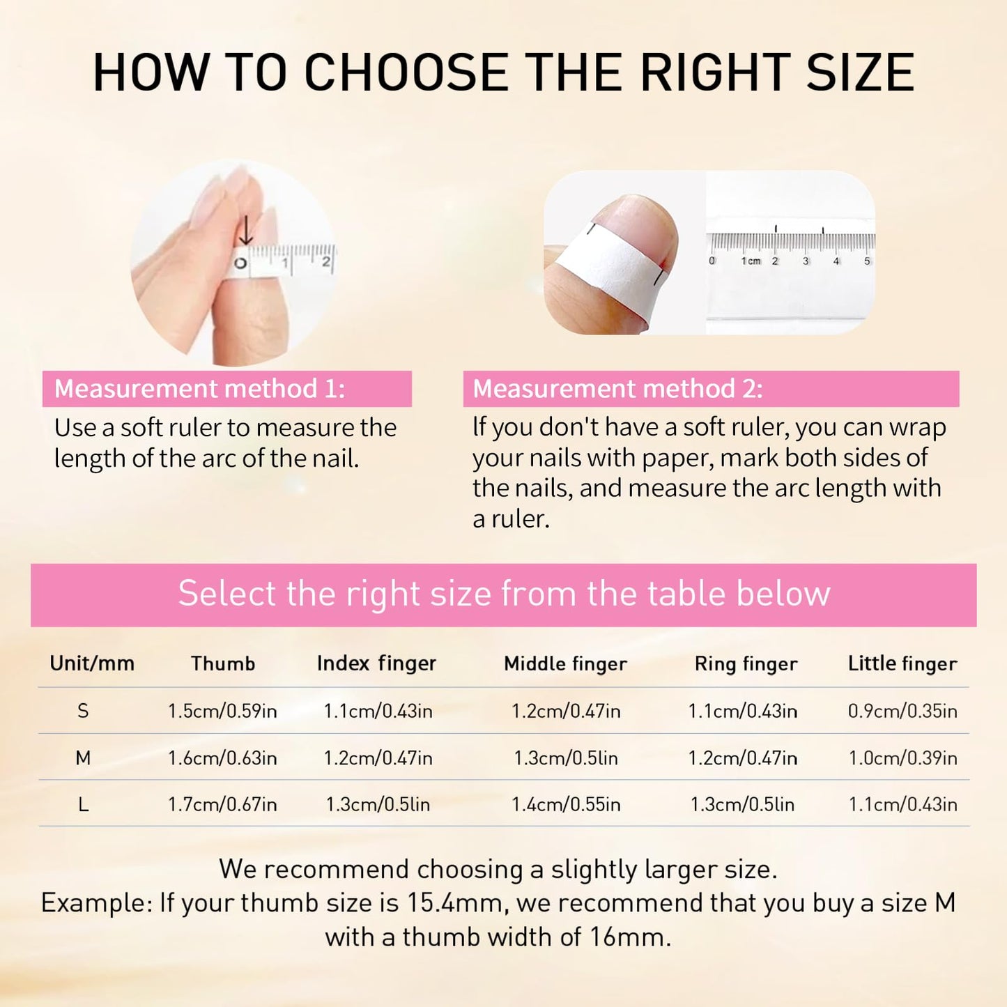 Yacey Handmade Press on Nails Short Square, Reusable False Nails Press Ons, Pink Blush French Tip Thick Acrylic Fake Nails, 3D Artificial Bling Glossy Glue on Nails for Women Girls (10 Pcs, M)