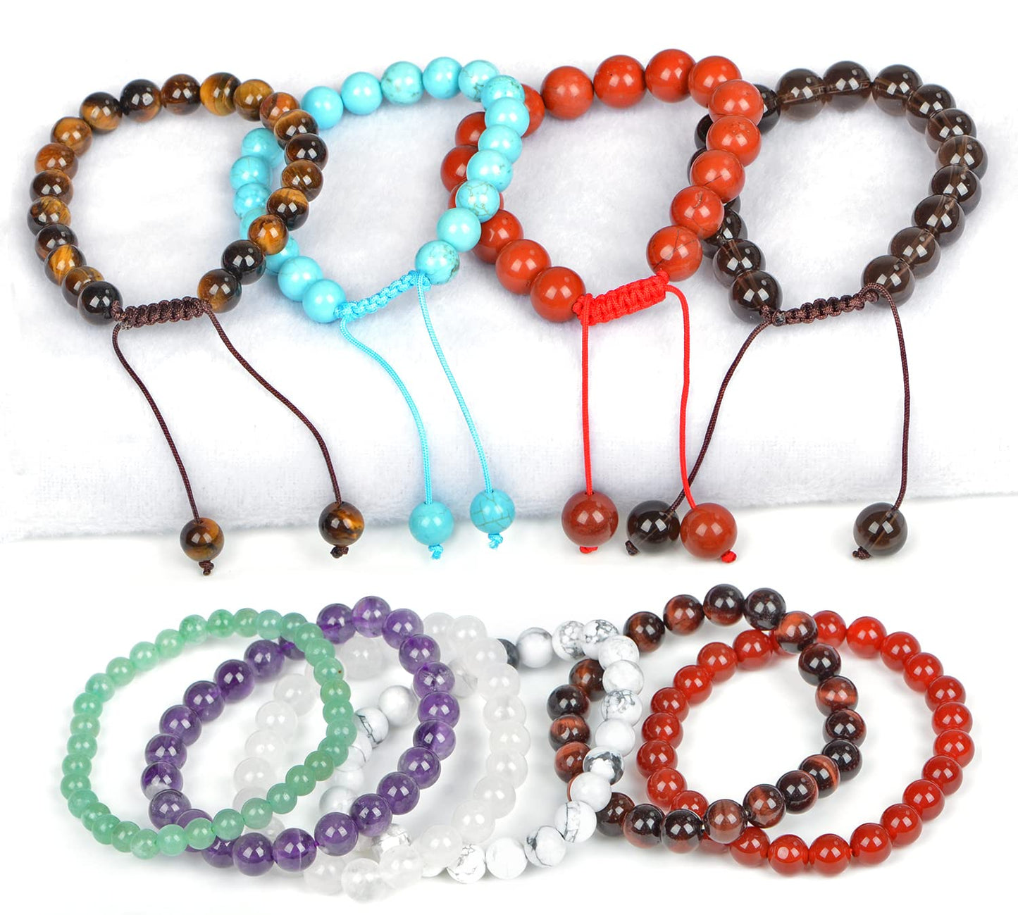 AD Beads Natural Gemstone Round Loose Beads 15" for Bracelet Necklace Earrings Jwelery Making Crafts DIY (10mm, Yellow Jade)
