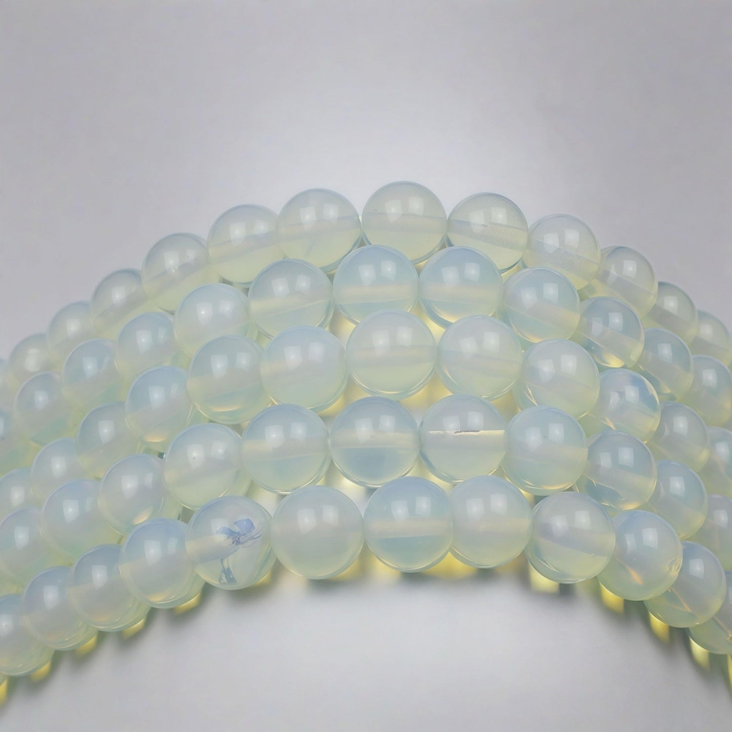 MJDCB Synthetic Opal Round Crystal Energy Stone Beads Healing Power for Jewelry Making (8mm)