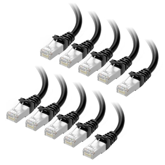 10Gbps 10-Pack 6A 3ft, 6A Cat6A Cable Matters Snagless Short Shielded Cat Ethernet Cable - Cat Cable, Cord, Ethernet
