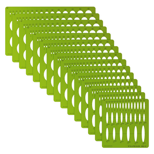 Kingdder Set of 15 Series Ellipse Template Set Series Ellipse Template Stencil Plastic Round Templates Drawing and Drafting Tool for Students Professionals Precise Drafting
