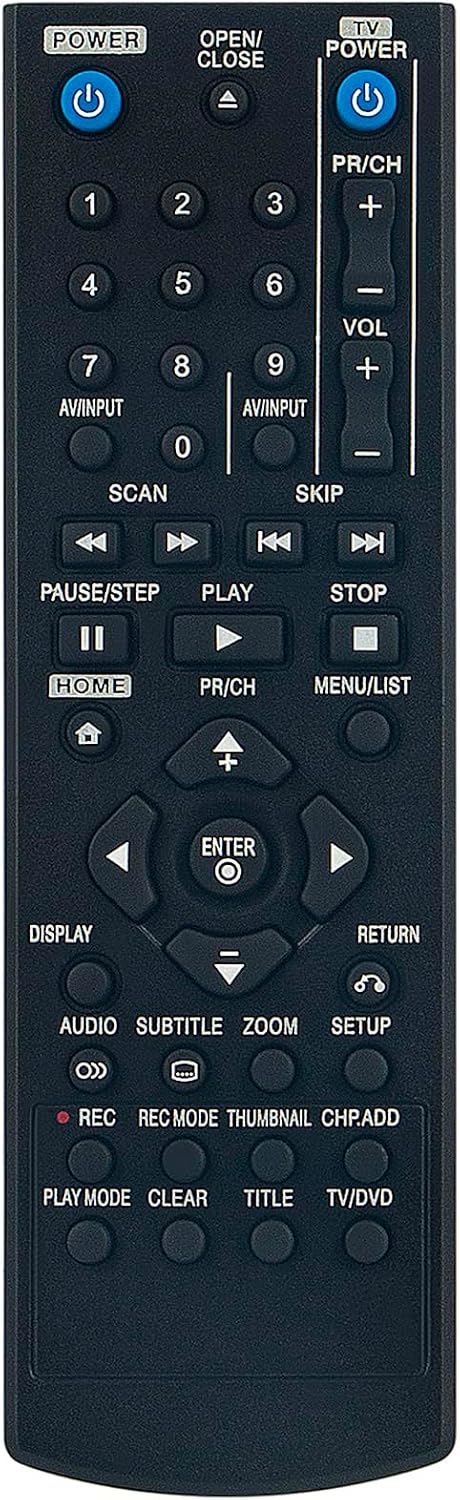 ALLIMITY AKB36160801 DR385 Replacement Remote Compatible with LG DVD Player Recorder