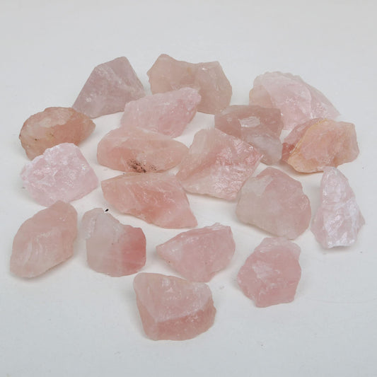 REAL-GEMS Natural Raw Rose Quartz 1lb Lot Healing Crystals Rough Stones for Tumbling, Cabbing, Polishing, Wire Wrapping, Wicca & Reiki Crystal Healing, Mix Gemstones,7 Chakra (Rose Quartz)