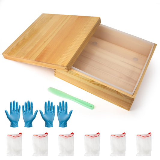 Homar Large Soap Molds- Square Silicone Soap Molds for Soap Making 8l 282oz 18lb DIY Handmade Soap Molds Making Kit
