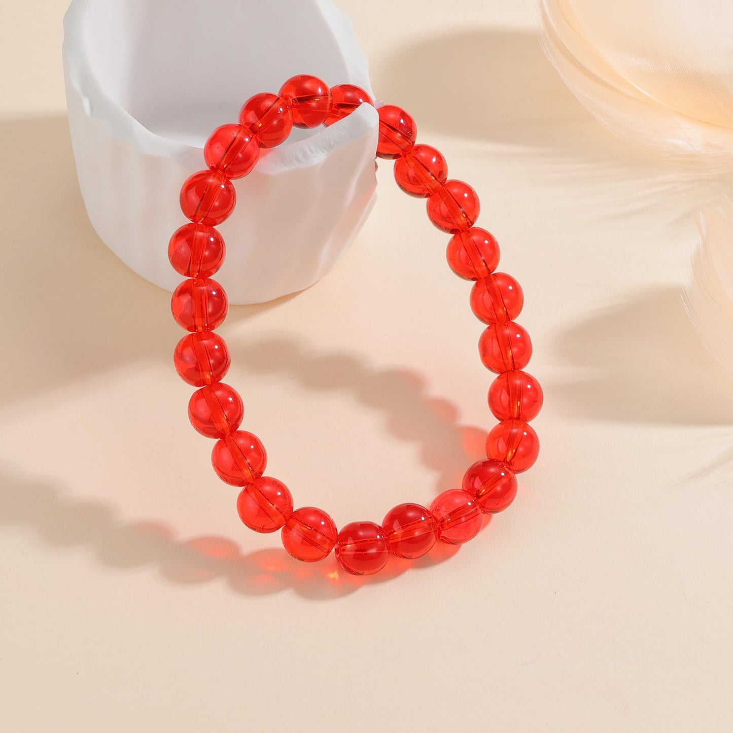 Udolfly Womens Crystal Beaded Bracelets for Women Men Protective Energy Bracelet Natural Gemstone Bead Bracelet 6mm Carnelian