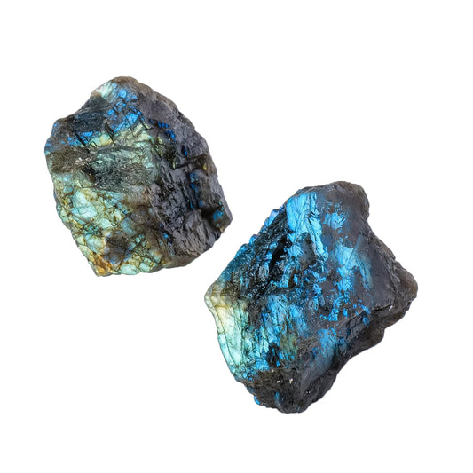 Apengshi Labradorite Raw Crystals 2PCS Natural Rough Rocks Healing Crystal and Stones DIY Raw Stones Meditation Fountain Garden Home Decor