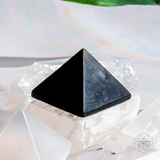 Conscious Items Shungite Pyramid, Anti-Negativity Healing Crystal Pyramids, Genuine Crystals for Balance, Calm & Positive Spaces, Healing Stone Gifts for Women & Men