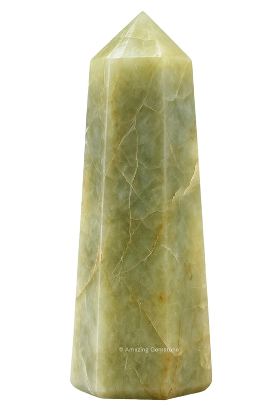Amazing Gemstone Yellow Aquamarine Crystal Towers - Natural Healing Crystal Point Obelisk for Reiki Healing and Crystal Grid (2" to 3" Inch)
