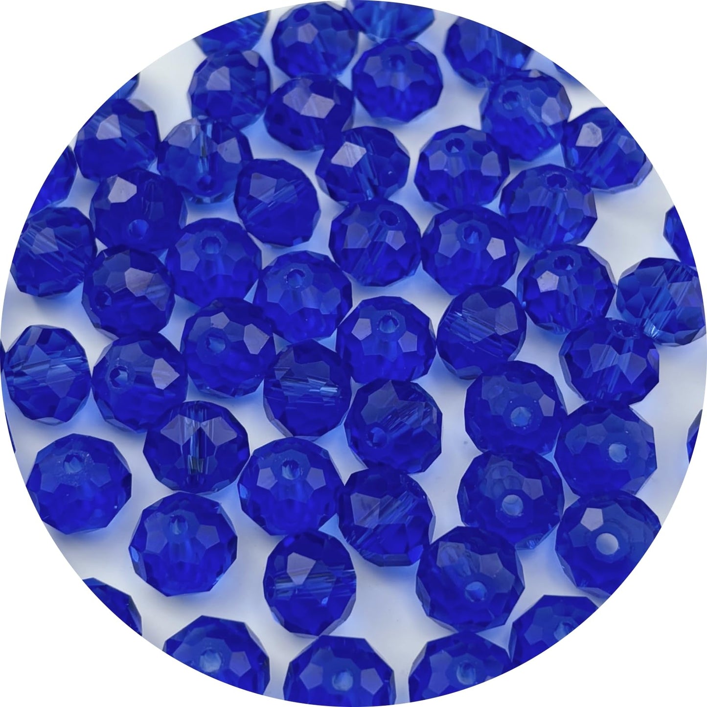YUEXIGO 500pcs 4mm Crystal Glass Beads for Jewelry Making, Faceted Rondelle Glass Spacer Beads for Wind Chimes Bracelet Earring Necklace DIY Craft(Blue)