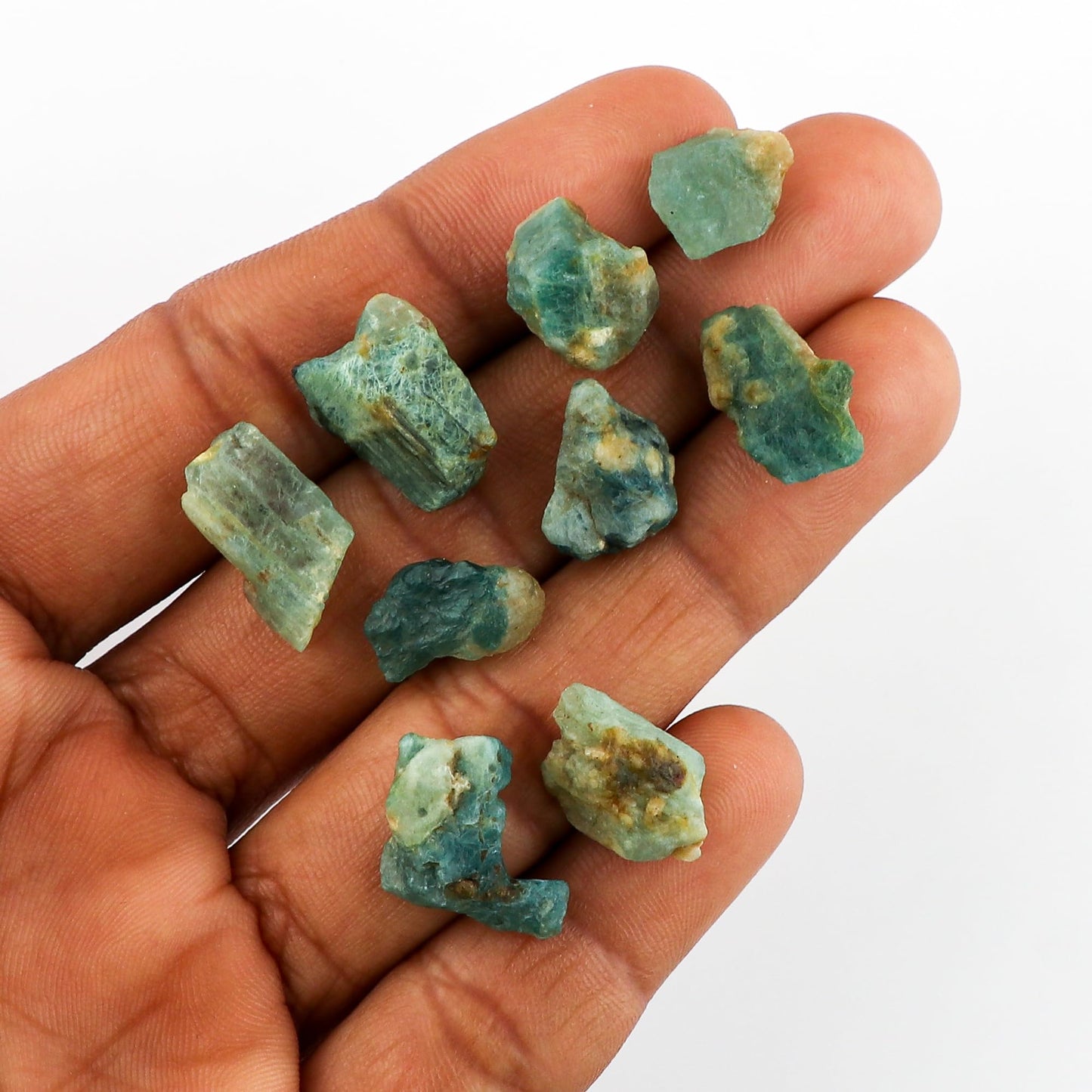 CRYSTALINES 100cts Wholesale Natural Raw Grandidierite Gemstone, Untreated Rough Stone, Bulk Loose Supplies, DIY Crafts-Jewelry Making, Healing Crystals, Wire Wrapping, Gem Collection, 16-18pcs
