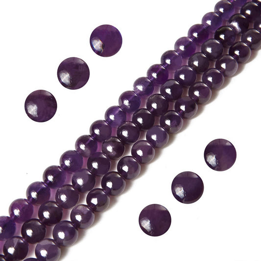 100pcs 10mm Amethyst Beads Natural Gemstone Beads Round Loose Beads for Jewelry Making