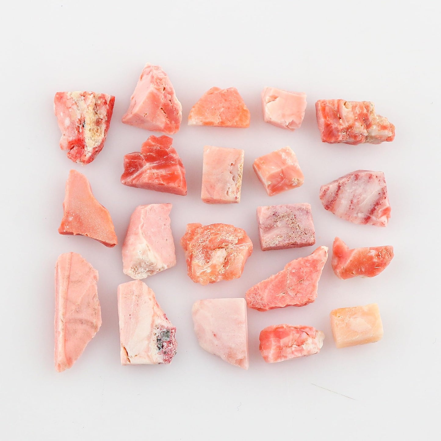 CRYSTALINES 50cts, Wholesale Natural Raw Pink Opal Gemstones, Rough Stone Lot, Bulk Loose Supplies for Jewelry Making, DIY Crafting, Healing Crystals, October Birthstone, Gem Collection, 8 to 10pcs