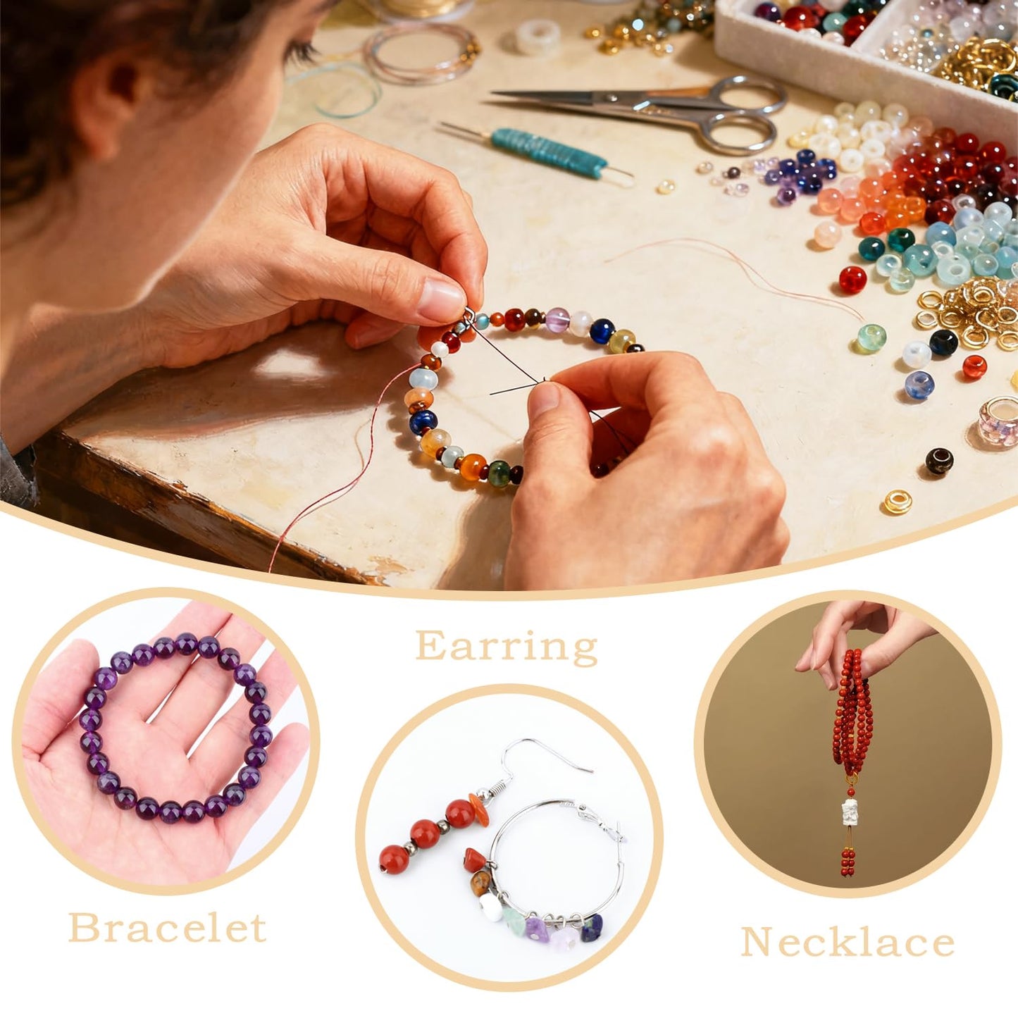 CMBYN Natural Stone Beads Round Genuine Real Stone Beading Strand Loose Gemstones DIY Smooth Bead for Bracelet Necklace Earrings Jewelry Making (Pink Zebra, 4mm 90 Pieces)