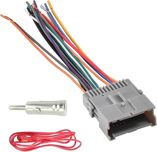 Zikefest 3PCS Hummer Car Radio Wiring Harness Kit, Car Stereo Radio Audio Receiver Wiring Harness Kit, Audio Modified