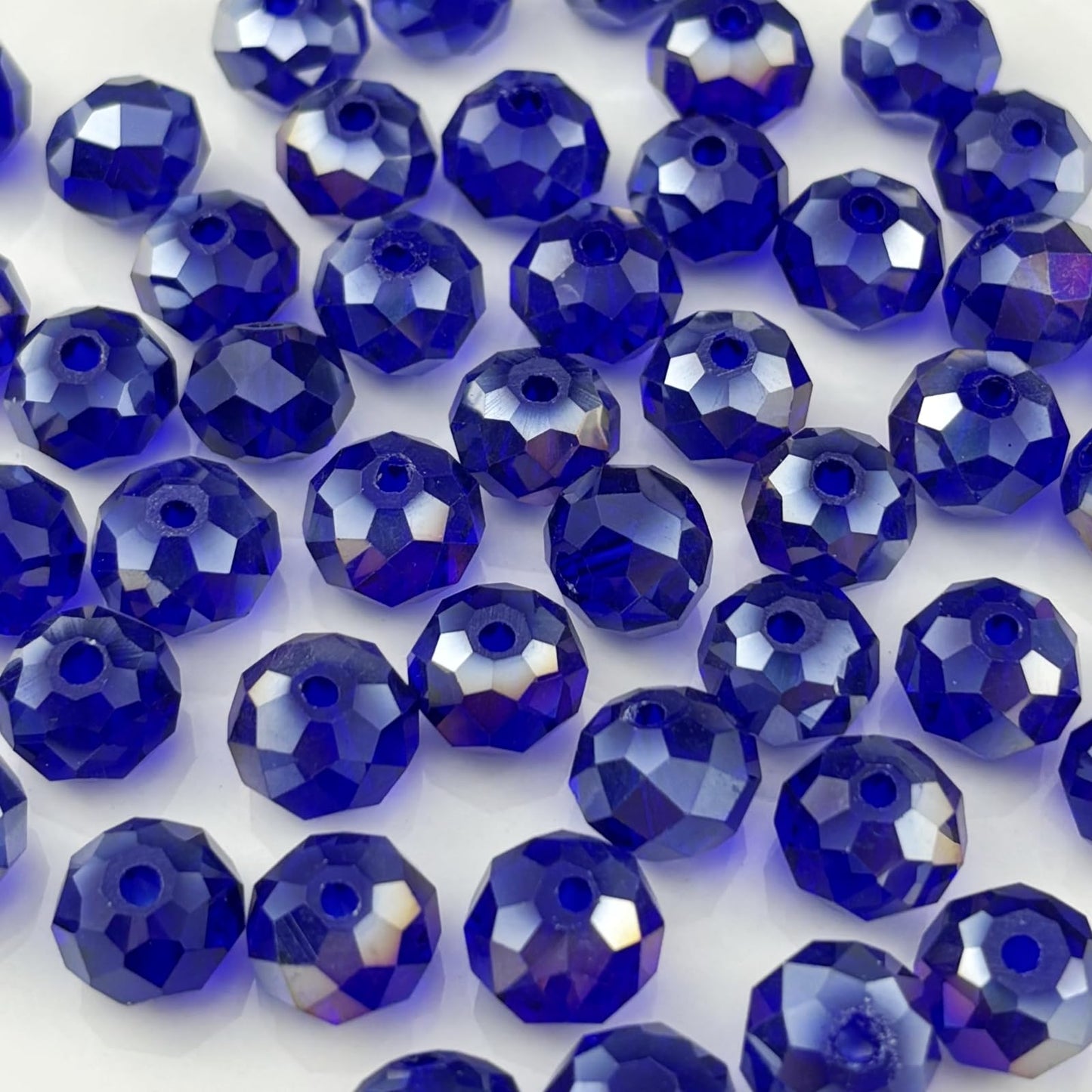 YHYPOCI 500pcs 3mm Crystal Glass Beads for Crafts Faceted Rondelle Glass Beads for Jewelry Making Crystal Spacer Beads for Necklaces Bracelets Earrings DIY Craft(Dark Blue AB)