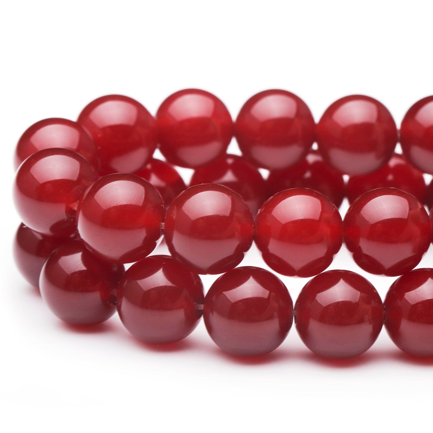 Youngbling Natural Gemstone Beads for Jewelry Making,6mm Carnelian Polished Round Smooth Stone Beads for Bracelet Necklace 15 Inch(Carnelian,6mm)