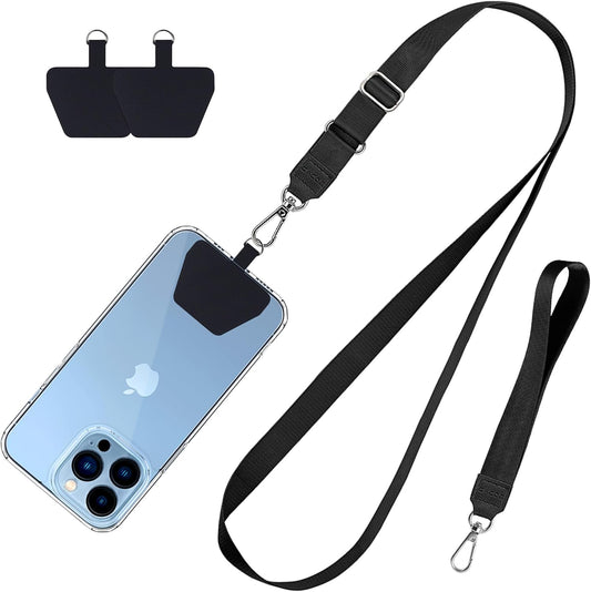 2 Pcs-1 Strap,1 Strap,2 CACOE Phone Lanyard Pcs Adjustable Neck Pcs Wrist Pads,Universal Crossbody Multifuctional Cell