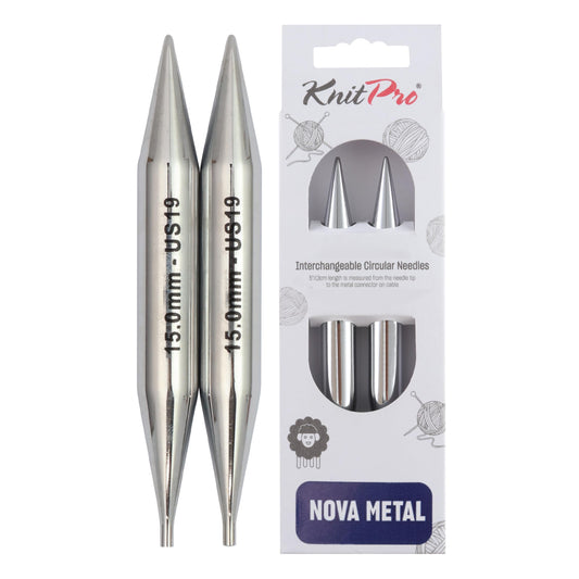 KnitPro Nova Interchangeable Circular Needles 5" (13cm) | US Size 19 (15mm)
