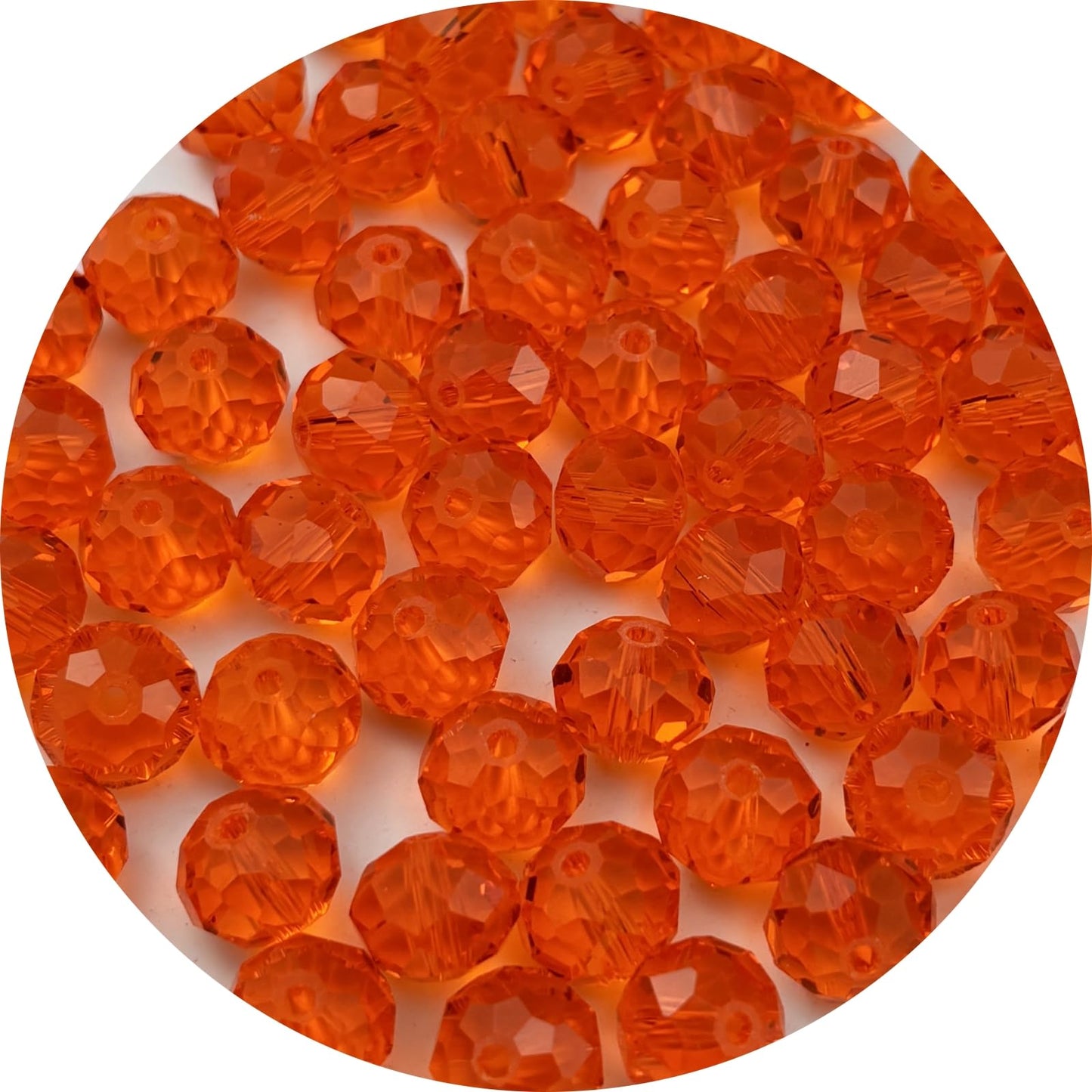 YUEXIGO 500pcs 4mm Crystal Glass Beads for Jewelry Making, Faceted Rondelle Glass Spacer Beads for Wind Chimes Bracelet Earring Necklace DIY Craft(Dark Orange)