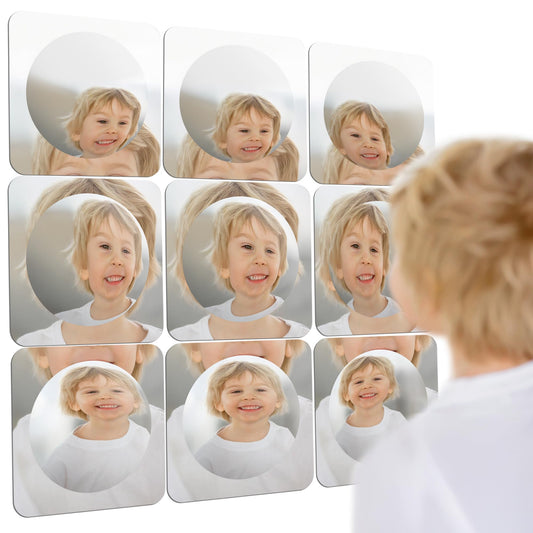 Special Supplies Sensory Bubble Wall Mirror - Interactive Acrylic Mirrors for Wall Decoration and Sensory Toys for Kids Classroom or Home -Sensory Room Decor -Visual, Tactile Stimulation (9 Pk)