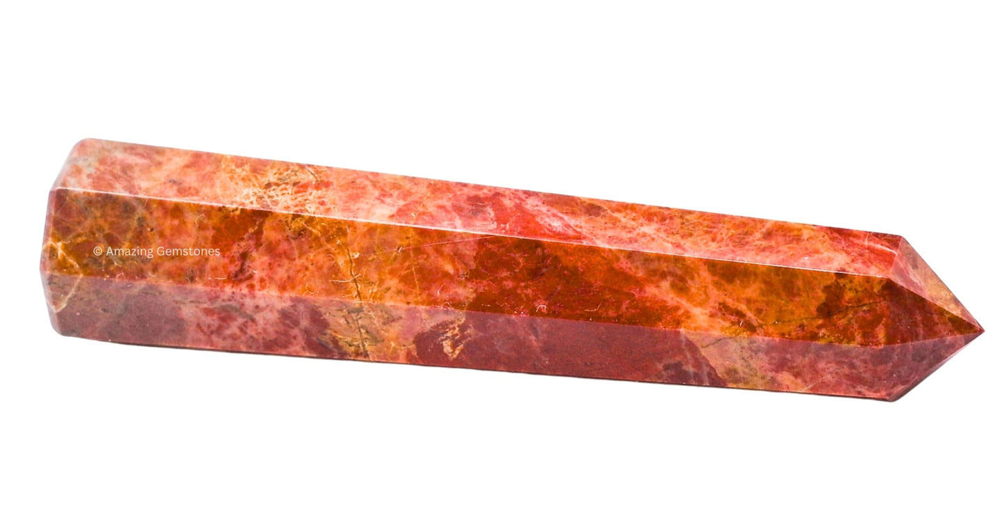 Amazing Gemstone Brecciated Jasper Crystal Towers ~ Natural Healing Crystal Point Obelisk for Reiki Healing and Crystal Grid (3" to 4" INCH)