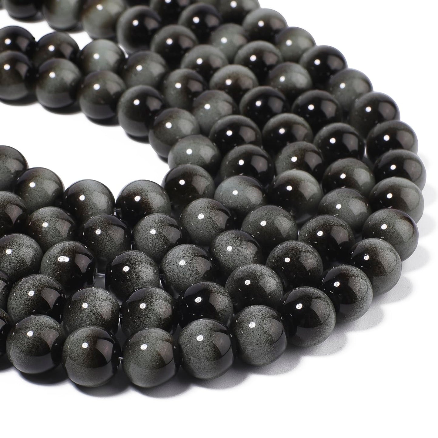 Song Xi 28PCS 12mm Grey Tiger Eye Gemstone Beads for Jewelry Making, Round Smooth Glass Beads for DIY Bracelet Necklace Earring Keychain, Arts and Crafts, for Christmas Wedding Birthday