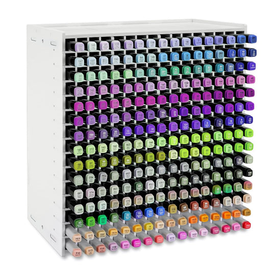 Yrangee Marker Organizer, 240 Slots Marker Storage Organizer, Marker Holder with Divider Art Marker Rack for Pens Colored Pencils Art Brushes Adjustable Pencil Holder for Desk Organizer