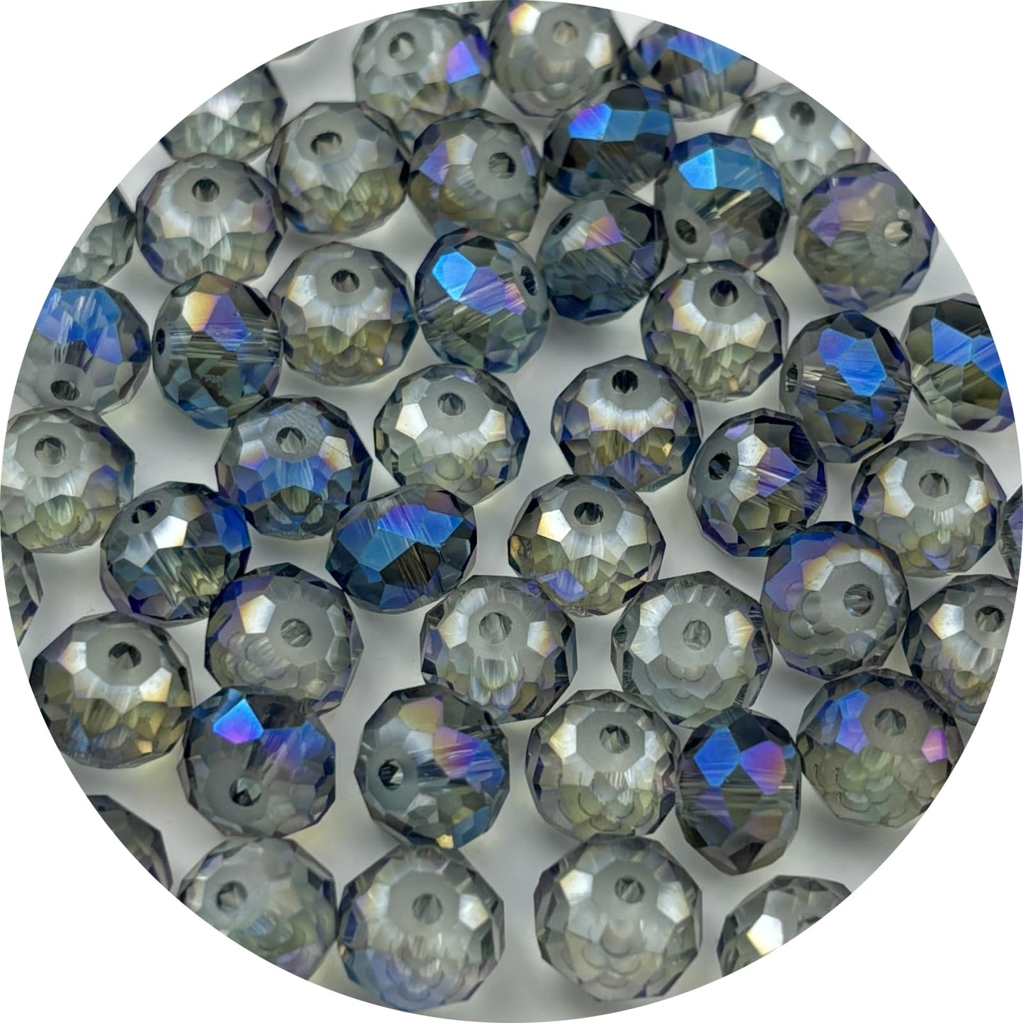 YUEXIGO 500pcs 4mm Crystal Glass Beads for Jewelry Making, Faceted Rondelle Glass Spacer Beads for Wind Chimes Bracelet Earring Necklace DIY Craft(Transparent Blue)