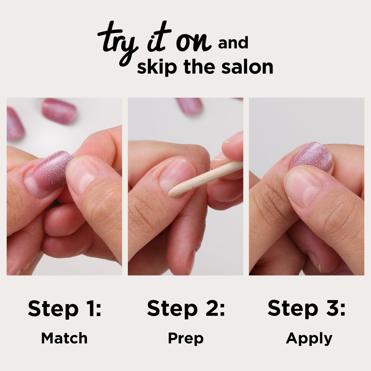 Sally Hansen Salon Effects Perfect Press-On Nails | Square Shape | Easy to Apply, Non-Damaging | 30 Nails, Nail Glue, Adhesive Tabs, File | Hues & Clues