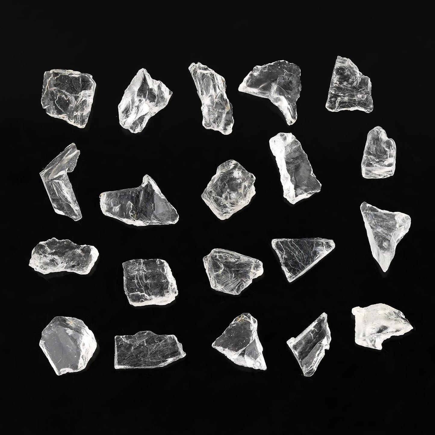 ColouredRocks 50 carats Petalite UV Crystals, Raw Stones, Rough Gemstones, Jewelry Making Supply, Cabbing, Polishing, Cutting, DIY, Crafts (16-20pcs) (5-10mm)