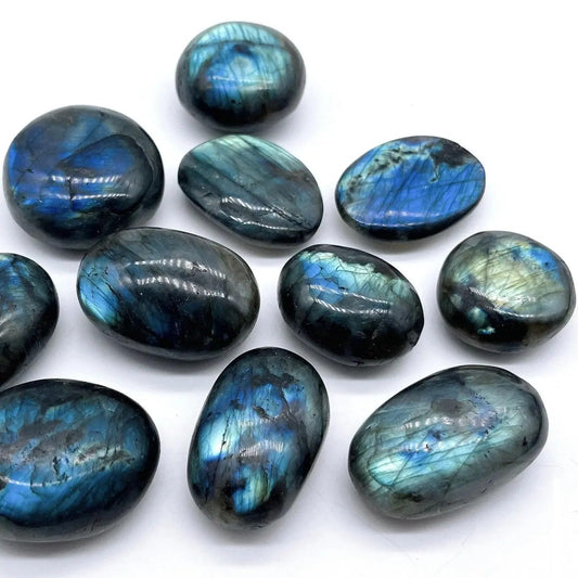 YOUNAIERZX 1LB Natural Labradorite Crystal Bulk High Quality Colorful Moonstone Palm Stone Nunatak Grey Reiki Healing Home Decor Gift