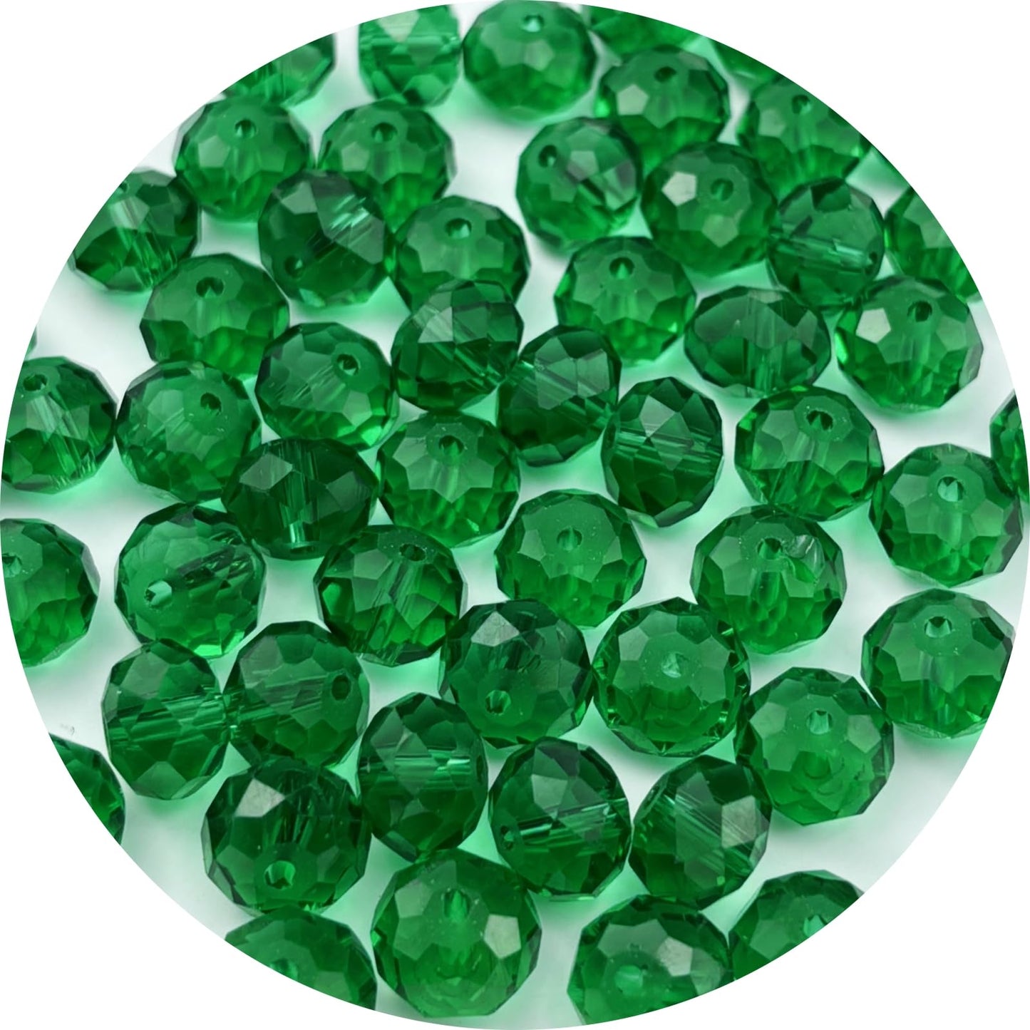 YUEXIGO 500pcs 4mm Crystal Glass Beads for Jewelry Making, Faceted Rondelle Glass Spacer Beads for Wind Chimes Bracelet Earring Necklace DIY Craft(Peacock Green)