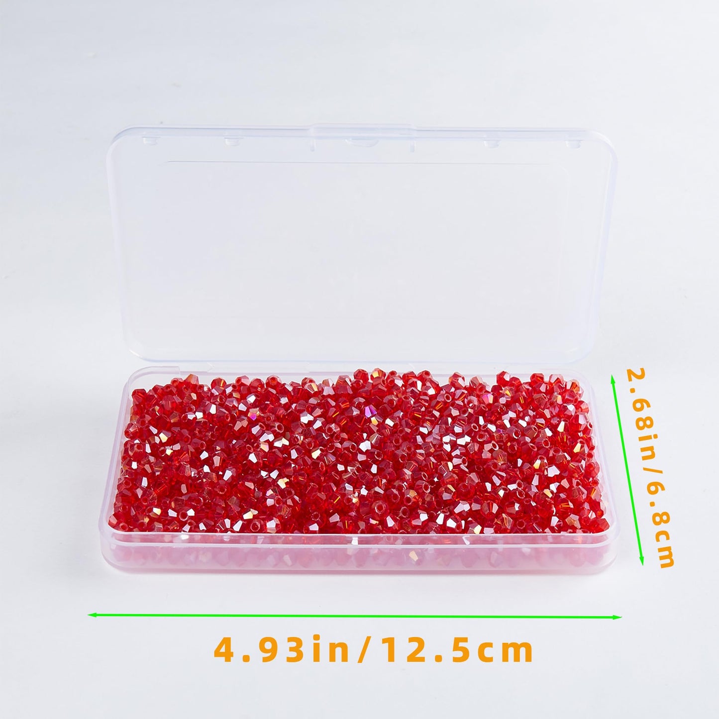 Laopottbeads 1100pcs Red 4mm Bicone Crystal Beads for Jewelry Making – Faceted Glass Beads for DIY Bracelets, Necklaces, Earrings, Suncatchers, Crafts, and Loc Sprinkles