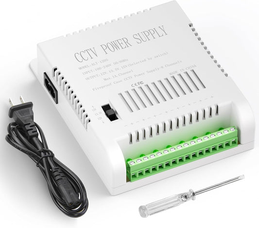 ALITOVE 12V 8 12 5A 60W 12V 13.5V 15V 100-240V 50-60Hz CCTV Power Supply Channel Security Camera Power Distribution Box