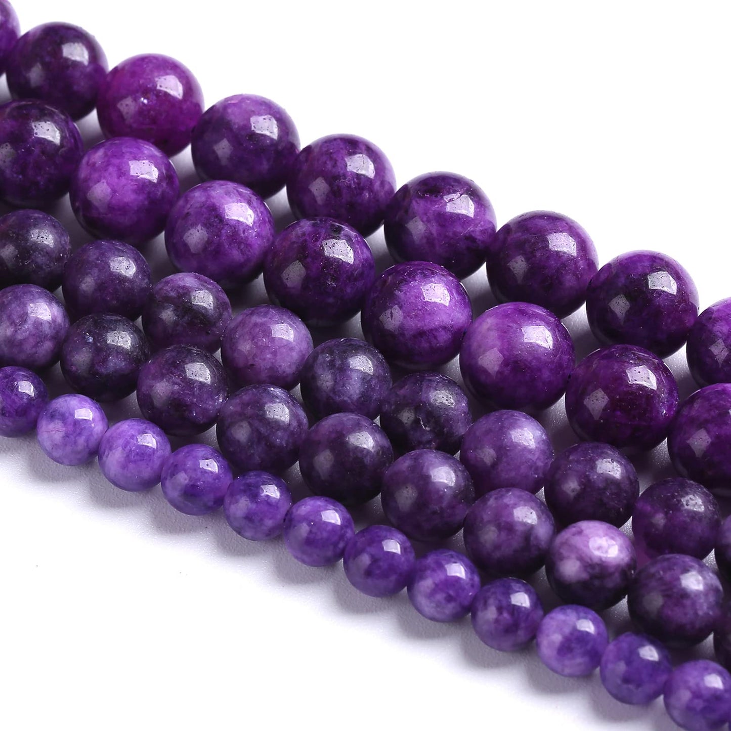 10MM 36PCS Natural Purple Charoite Jade Quartz Crystal Beads for Jewelry Making DIY Bracelet 1 Strand