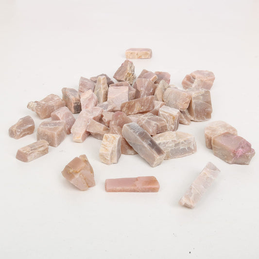 REAL-GEMS Natural Raw Healing Crystals Rough Stones for Tumbling, Cabbing, Polishing, Wire Wrapping, Wicca & Reiki Crystal Healing, Mix Gemstones,7 Chakra (Bi Color Moonstone)