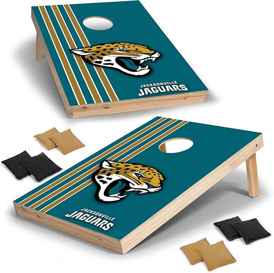 NFL 2' x 3' Solid Wood Cornhole Set with Direct Print HD Team Graphics – Great Gift for Any Football Fan! Bean Bag Toss Family Outdoor Games