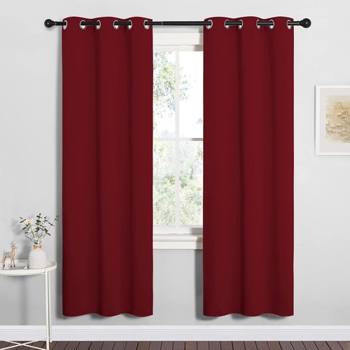 NICETOWN Burgundy Red Blackout Curtains - Thermal Insulated Drapes for Bedroom | 78" Length, 42" Wide, 2 Panels