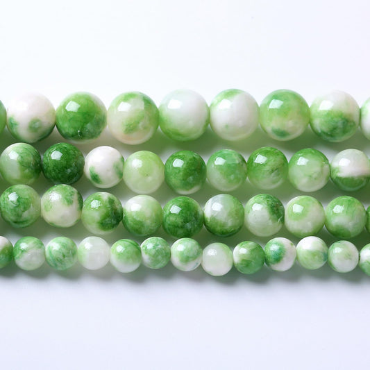 10MM 38PCS Green Persian Jade Spacer Loose Beads for Jewelry Making DIY Bracelet Necklace