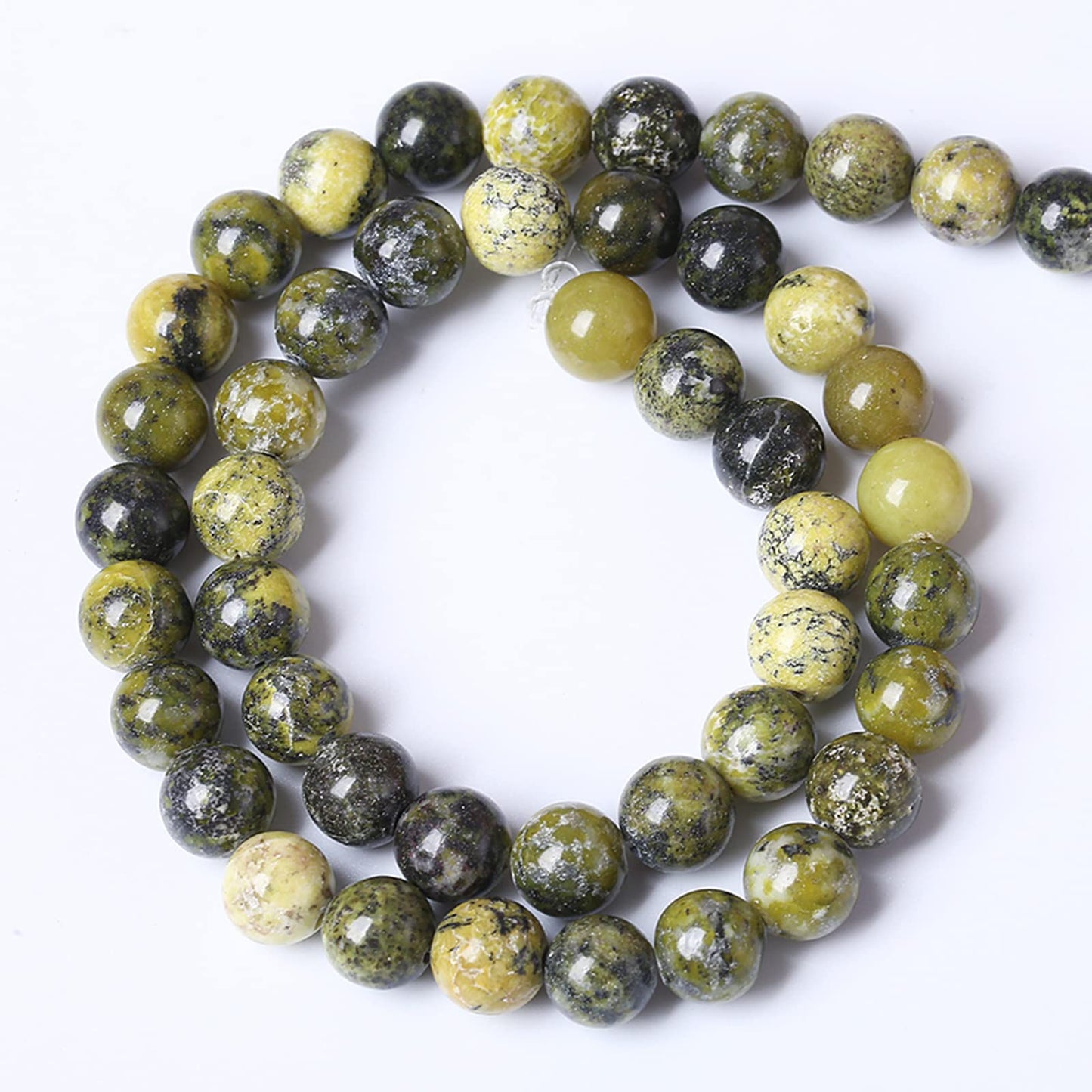 12MM 32PCS Natural Stone Yellow Turquoise Loose Beads for Jewelry Making DIY Bracelet