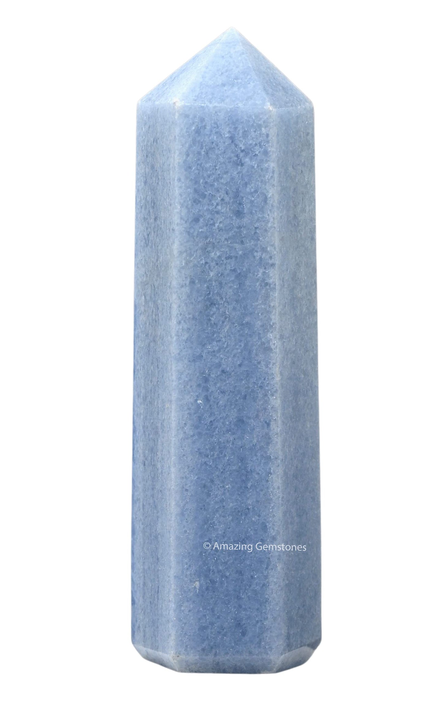 Amazing Gemstone Large Blue Calcite Celestite Crystal Towers ~ Natural Healing Crystal Point Obelisk for Reiki Healing and Crystal Grid (5.5 to 6 INCH)