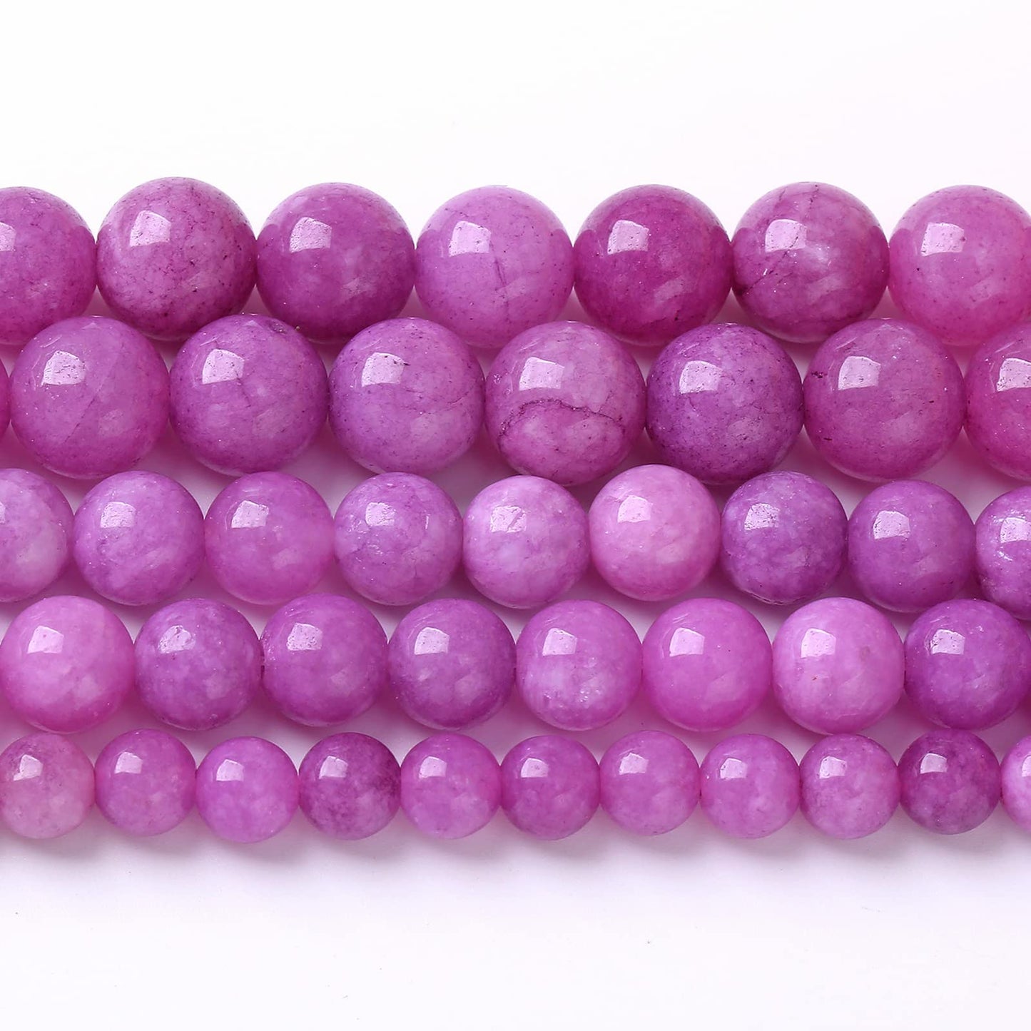 6MM 60PCS Purple Lepidolite Mica Stone Loose Beads for Jewelry Making DIY Bracelet Necklace