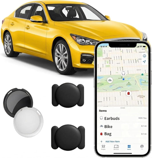 AMZSMT 2 Pack GPS Tracker for Vehicles with Magnetic Case Global Real-Time Bluetooth Tracking Device for Cars Hidden