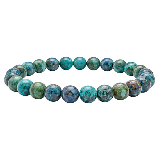 Amazing Gemstone Crystal Bracelet for Women Men's Gifts - Protection Healing Crystal Bracelet - 8mm Gemstone Beaded Stretchable Bracelet Pulseras Para Hombres Mujer Stocking Stuffers Mothers Day Gift (Chrysocolla)