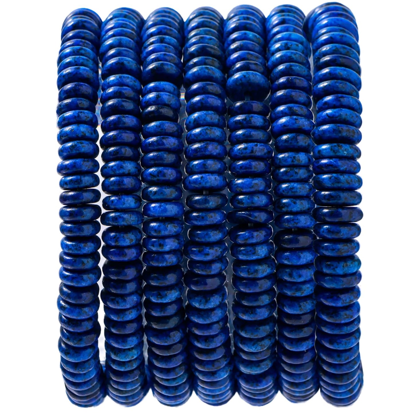 Natural Lapis Lazuli Disk Stone Spacer Beads 6x2mm 38cm/str Flat Rondelle Loose Semi Gemstone Caps for Making Bracelets Necklace