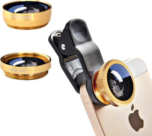 ANJIELO SMART 3 1 in Cell Phone Camera Lens Kit Wide Angle Macro Fisheye Lens Universal for Smart Phones iPhone Samsung